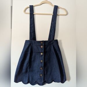 NWT Unique Vintage X Smak Parlour denim overall skirt